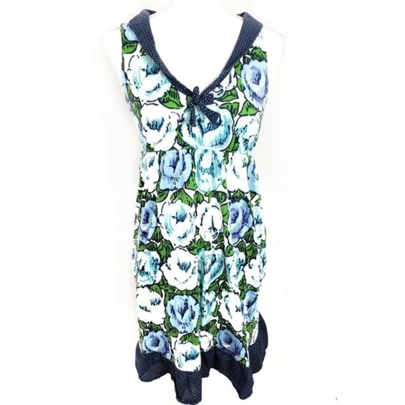 Anthropologie Other - Anthropologie Eloise Blue Rose Print Nightgown